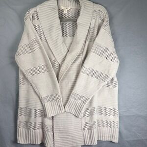 Terra Sky Women's Gray Open Front Knit Cardigan Sweater Plus Size 14